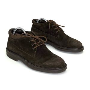 Vintage Tanino Crisci Brown Suede Boots Men’s Size 7.5 Lace-Up Ankle Height Vtg